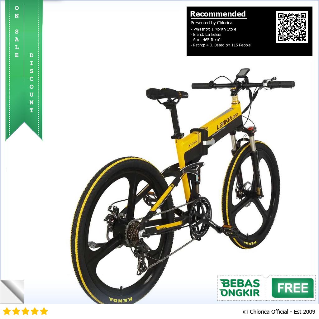 Lankeleisi Sepeda Listrik Lipat Folding Bike Elite Version 48V 10.4Ah XT750