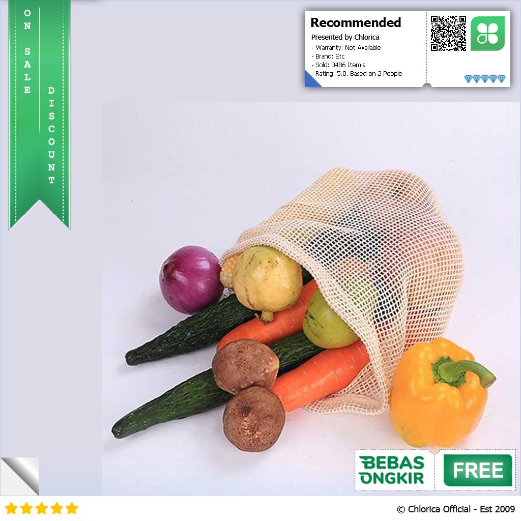 BAGGU Tas Belanja Lipat Vegetable and Fruit Cotton Mesh Bag BG1