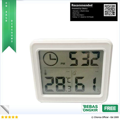 JGD Jam Digital Meja Dinding Thermometer Hygrometer Sensor ZL20