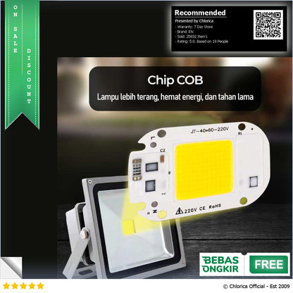 Arcomm Chip LED Lampu COB Floodlight Spotlight 220V