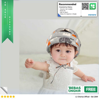 MY Topi Pelindung Kepala Bayi Helm Anti Bentur 360 Derajat Soft Cotton MY3