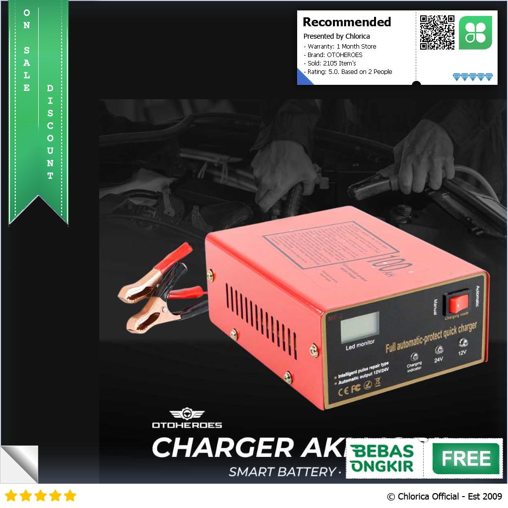 OTOHEROES Charger Aki Mobil Smart Battery 12V 24V 6 105AH MF 2