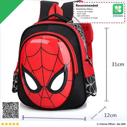 Toddi Tas Ransel Sekolah Anak Backpack Model Spiderman 1801