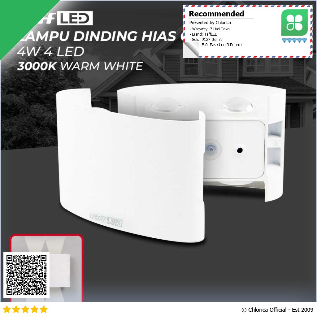 TaffLED Lampu Dinding Hias Outdoor Aluminium 4W 4 LED Warm White B053