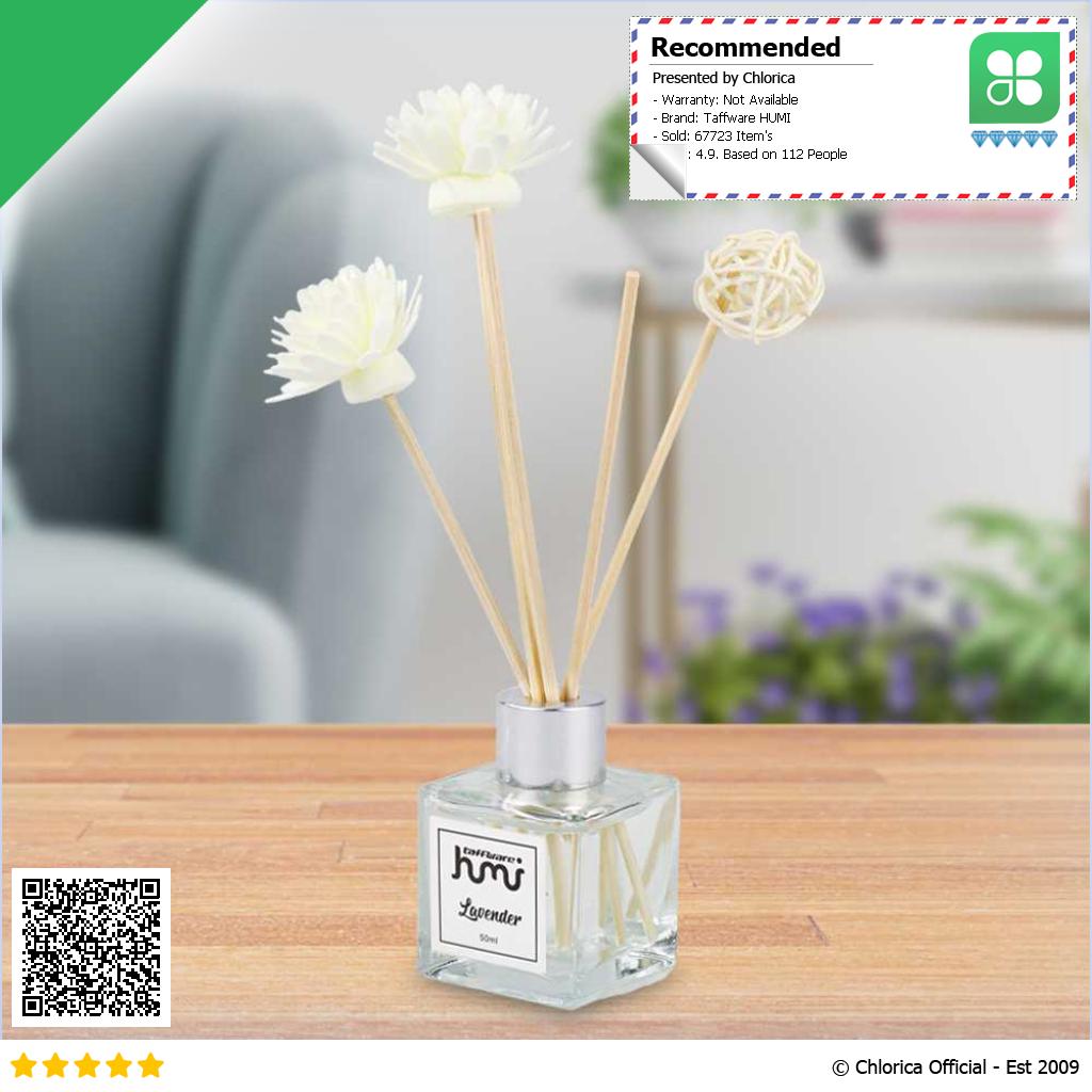 Taffware HUMI Pengharum Ruangan Reed Diffuser 50ml DF 100