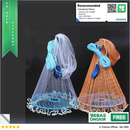 Finefish Jaring Pancing Ikan Lempar Fishing Throw Net Cage SE4