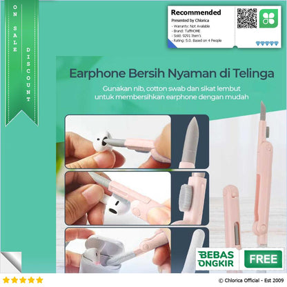 TaffHOME Sikat Pembersih Keyboard Folding 7 in 1 with Key Puller Q6E