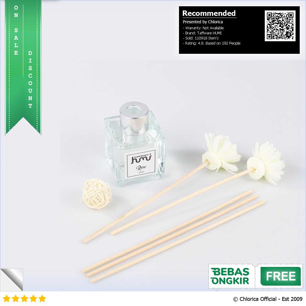 Taffware HUMI Pengharum Ruangan Reed Diffuser with Rattan Sticks 50 ml DF 099