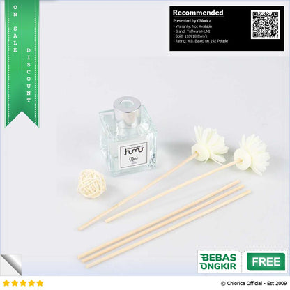 Taffware HUMI Pengharum Ruangan Reed Diffuser with Rattan Sticks 50 ml DF 099