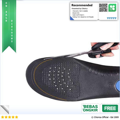 Insole Sepatu Alas Kaki Orthopedic EVA Flatfoot Massage E003