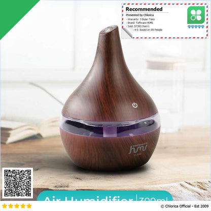 Taffware HUMI Air Humidifier Ultrasonic Wood Grain 300ml K H98