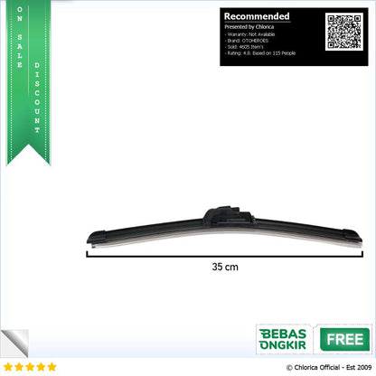 OTOHEROES Wiper Kaca Mobil Frameless Blade U Shape Hook FLY 078