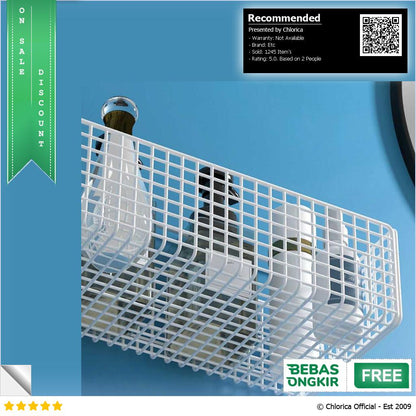 Rak Gantung Besi Organizer Bathroom Rack 2 Layers 35.5x15.5x35cm G20