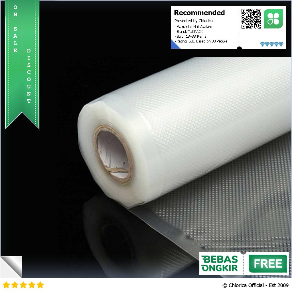 TaffPACK Kantong Plastik Vacuum Sealer Storage Bag BPA Free 1 Roll HK 07