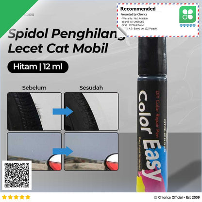 OTOHEROES ColorEasy Cat Penghilang Lecet Cat Mobil Scratch Paint 12ml BS 1 CH 015 YS 312 HOS 25