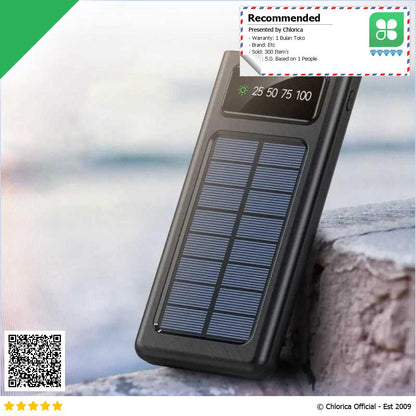 HAIMAITONG Power Bank Solar 2 Port 10000mAh Micro Lightning Type C HA 4