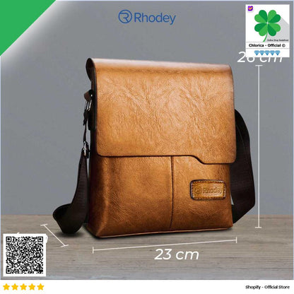 Rhodey Tas Selempang Bisnis Pria Elegant Messenger Bag PU Leather 9906