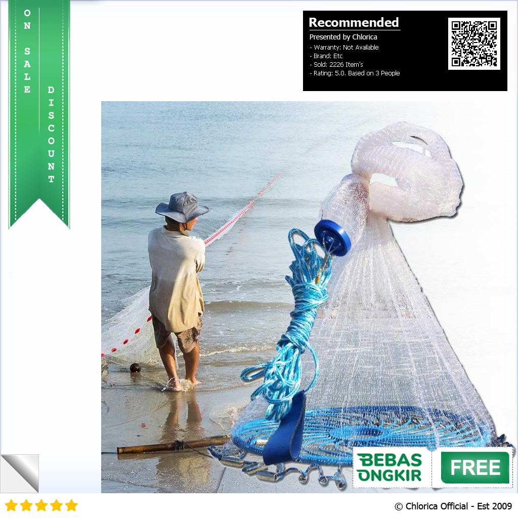 Finefish Jaring Pancing Ikan Lempar Fishing Throw Net Cage SE4