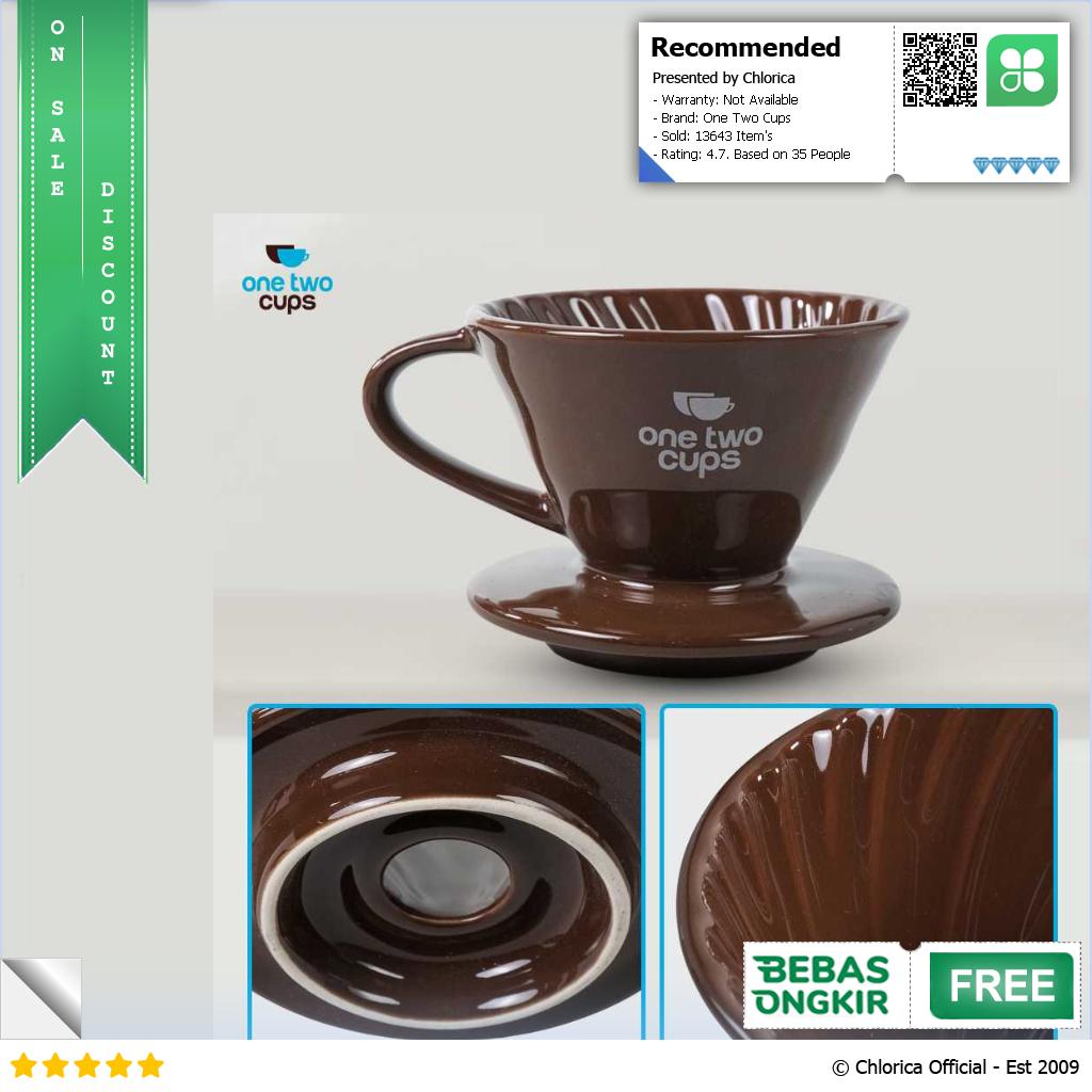 One Two Cups Filter Penyaring Kopi V60 Glass Coffee Filter Dripper ZM639