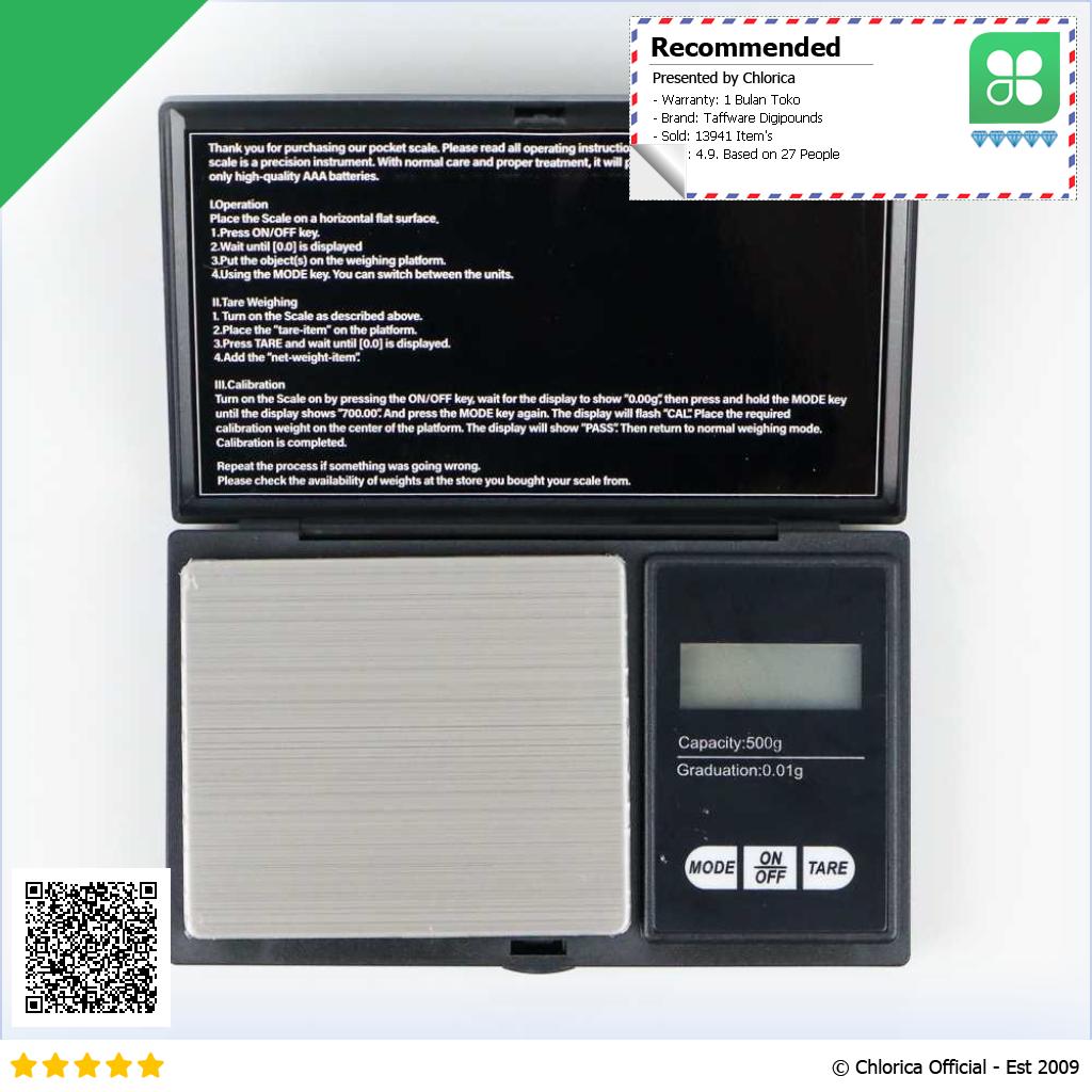 Taffware Digipounds Timbangan Mini Emas Digital Scale Akurasi 0.01g SC 13 VSW0083