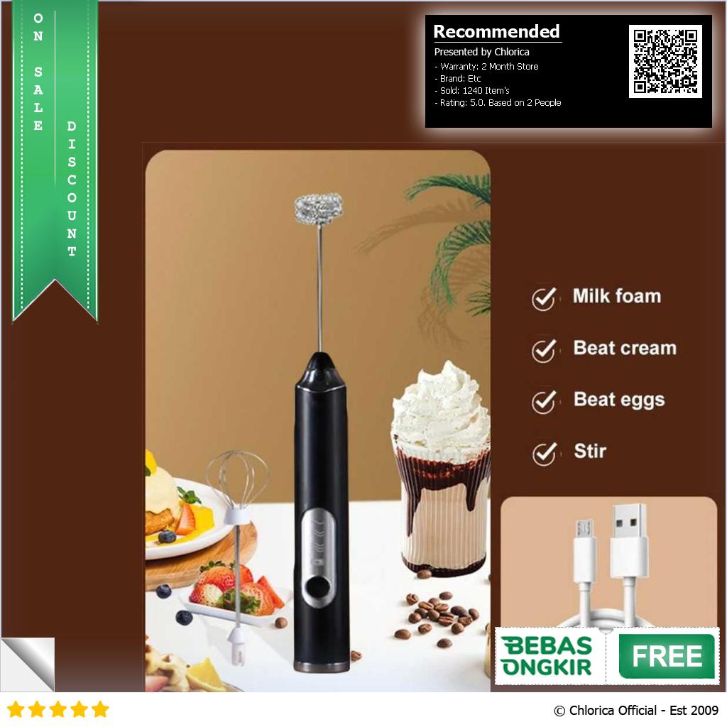 HONGXIN Hand Mixer Mini 2 in 1 Pengocok Telur Whisk Milk Frother HM23