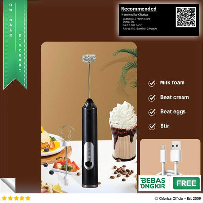 HONGXIN Hand Mixer Mini 2 in 1 Pengocok Telur Whisk Milk Frother HM23