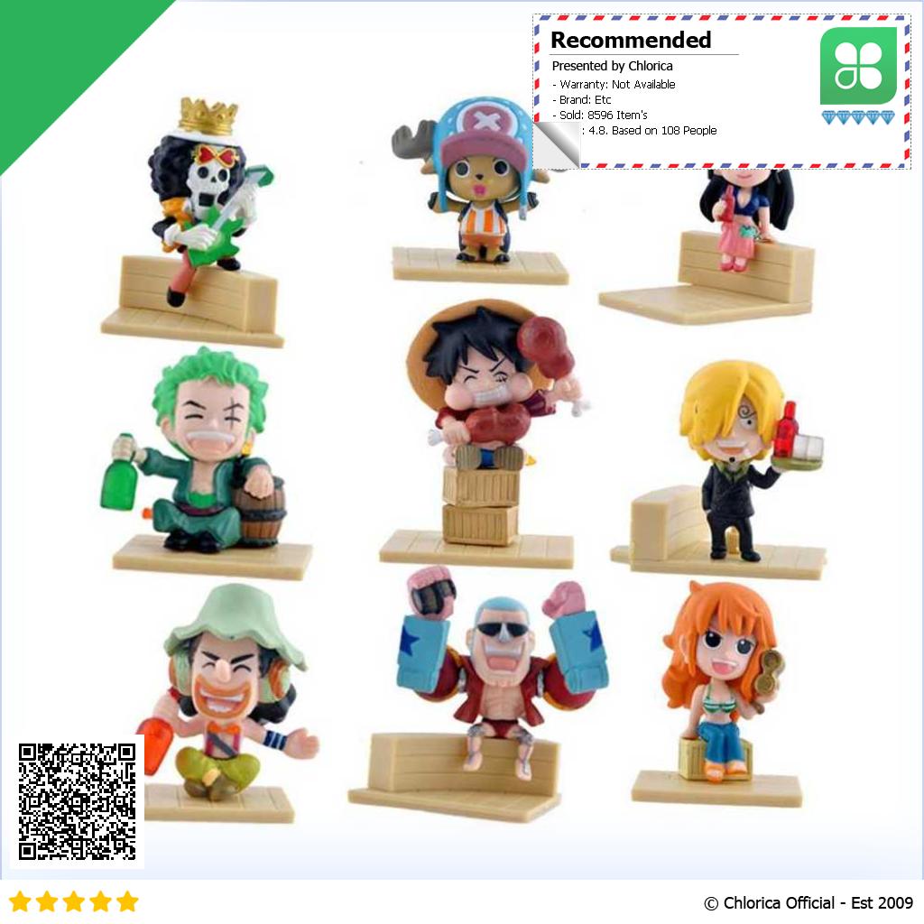 Mainan Action Figure One Piece The Straw Hats Pirates 9 PCS