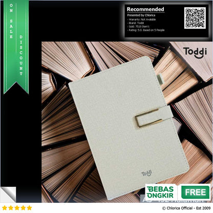 Toddi Notebook Buku Jurnal Catatan Diary Cover Kulit A5 JSK25