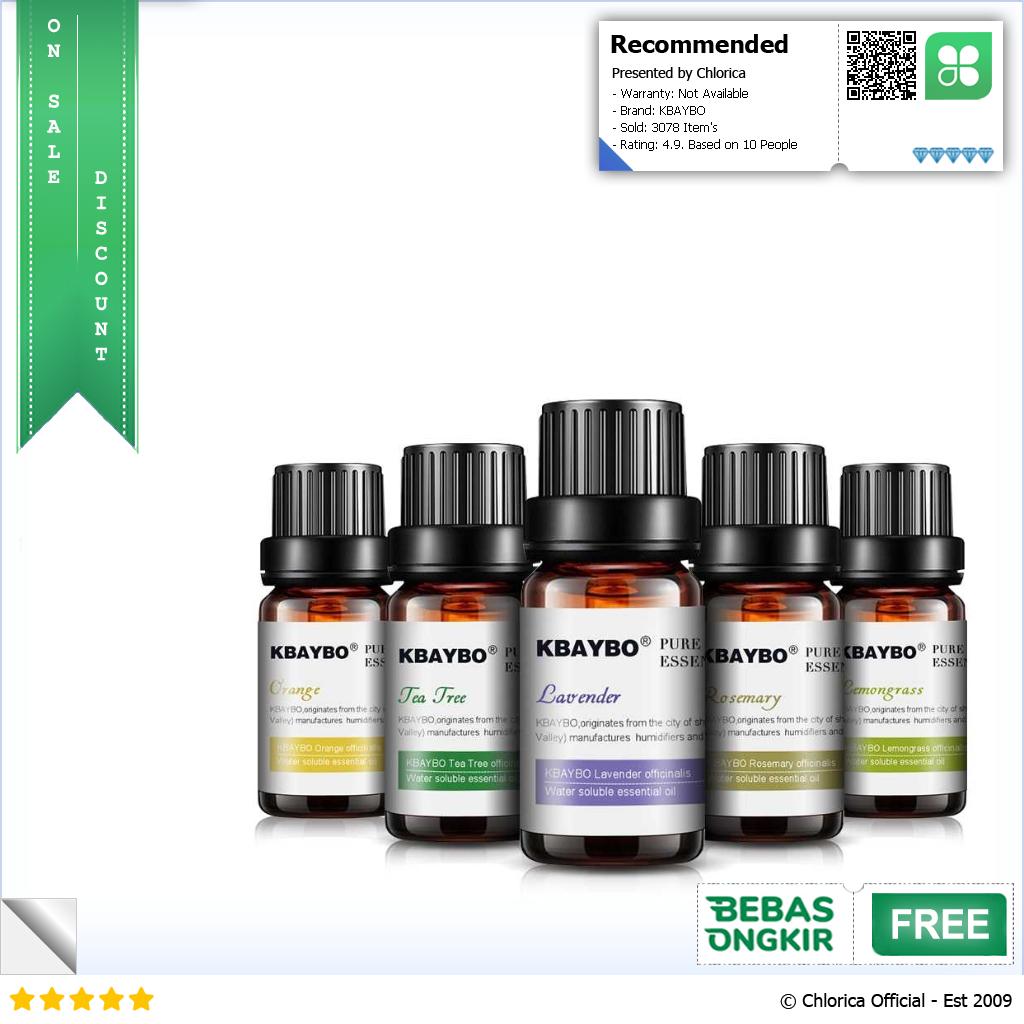 KBAYBO Pure Essential Oils Minyak Aromatherapy 10ml 6PCS K E2