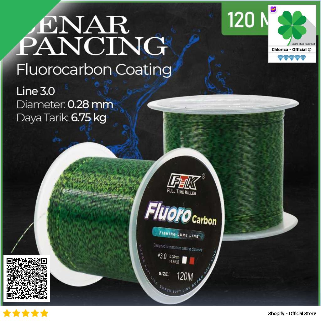 FTK Senar Pancing Invisible Spot Fluorocarbon Coating 120M FT12