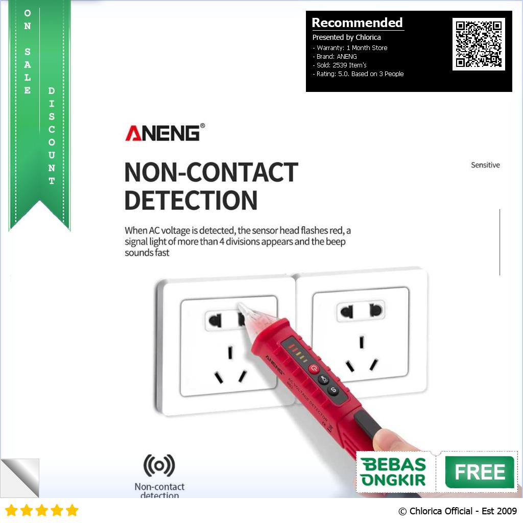 ANENG Tespen Tester Non Contact AC Voltage Alert Detector 12 1000V VD802