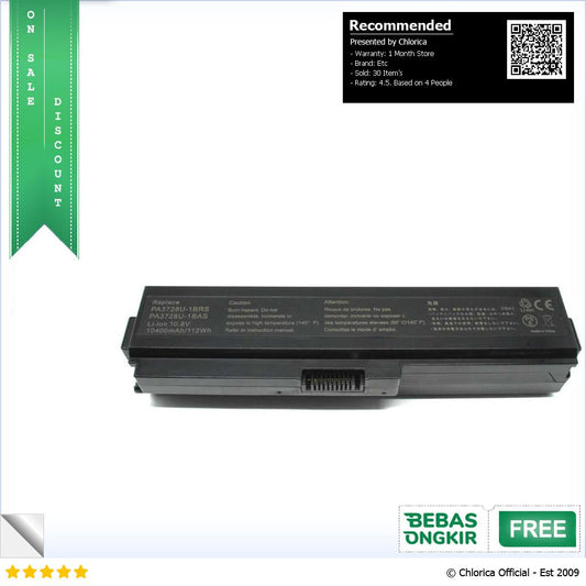 Baterai Toshiba Satellite L510 L515 Lithium ion High Capacity OEM