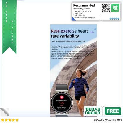 SKMEI Smartwatch Medical Grade ECG Heart Rate Blood Oxygen G08