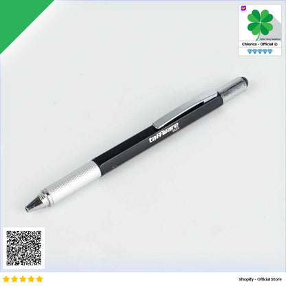 Taffware Pena Multifungsi Plastik Stylus Penggaris Waterpass Obeng 9625