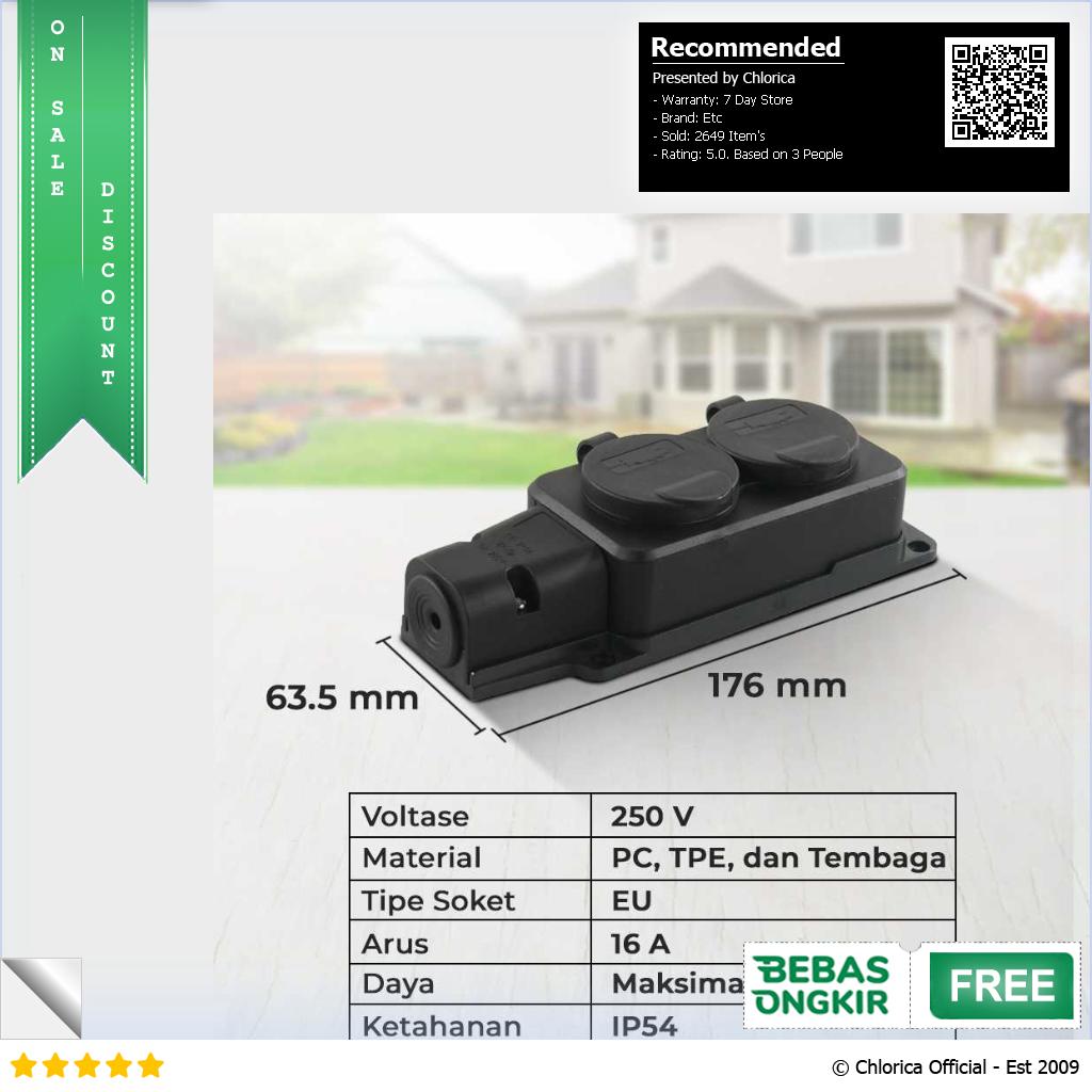 TANXIS Stop Kontak Outdoor Terminal Anti Air IP54 16A 250V EU T36