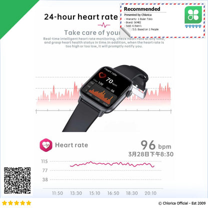 SKMEI Smartwatch Heart Rate Blood Oxygen QS08 PRO