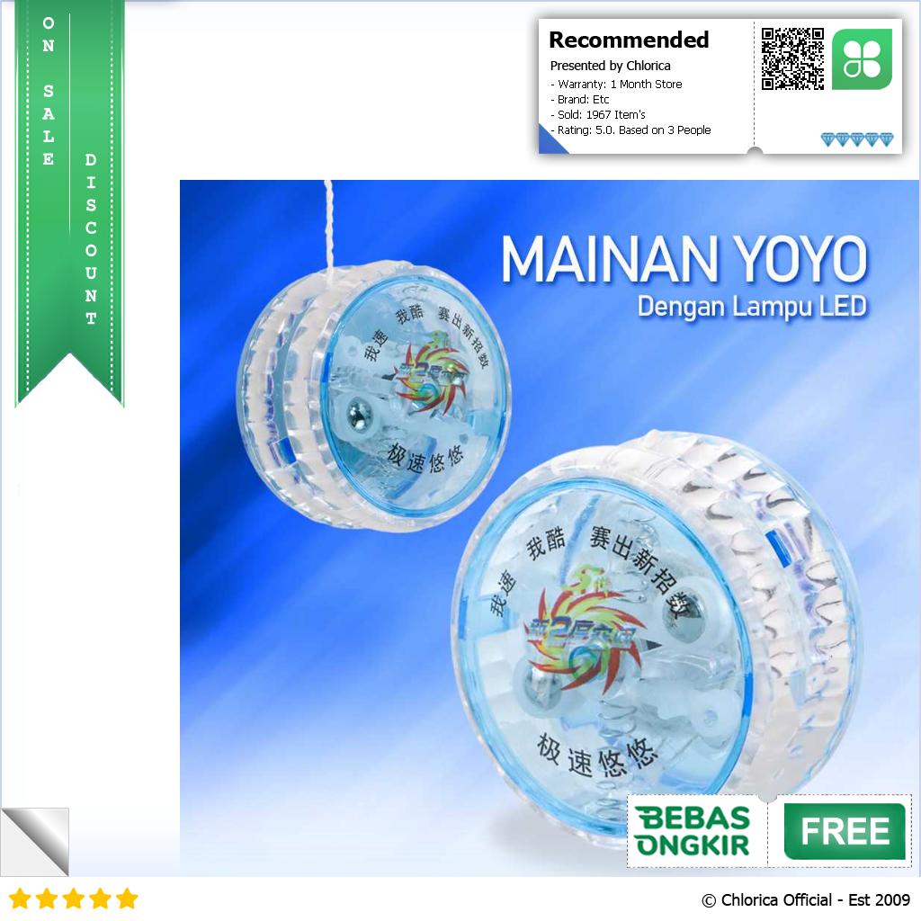 HQYP Everlocity Mainan Yoyo Responsive Lampu LED Light Up 9987B