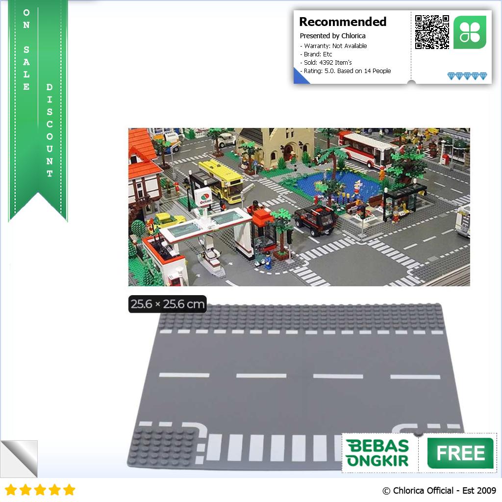 KACUU Base Plate Jalan Raya LEGO Building Blocks Road 25.6x25.6cm KA EN 213