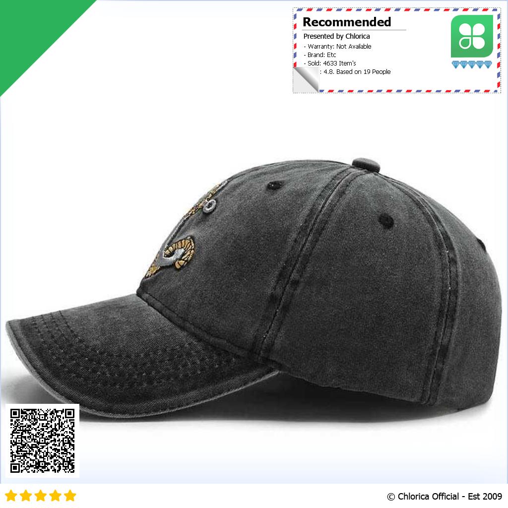 HATLANDER Topi Baseball Cap Bordir 3D Anchor Washed Style SBC56