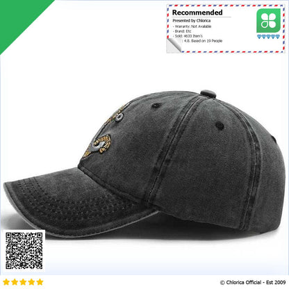 HATLANDER Topi Baseball Cap Bordir 3D Anchor Washed Style SBC56