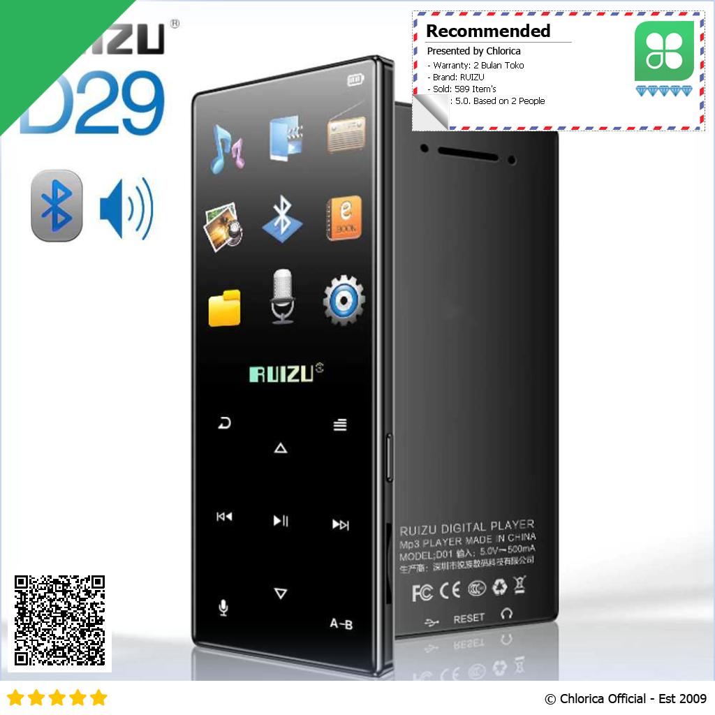 RUIZU HiFi Digital Audio Player DAP MP3 Player Bluetooth 8GB D29