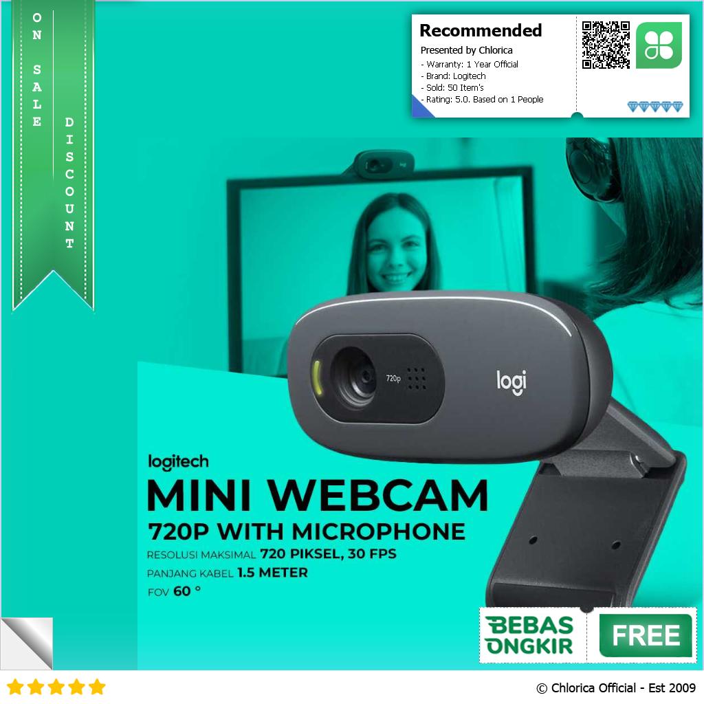 Logitech Mini Webcam HD 720P with Microphone C270