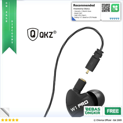 QKZ Earphone Olahraga Dengan Mic QKZ W1 PRO