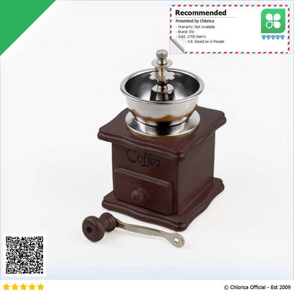 Mrosaa Alat Penggiling Kopi Manual Coffee Grinder Wood Adjustable 16290