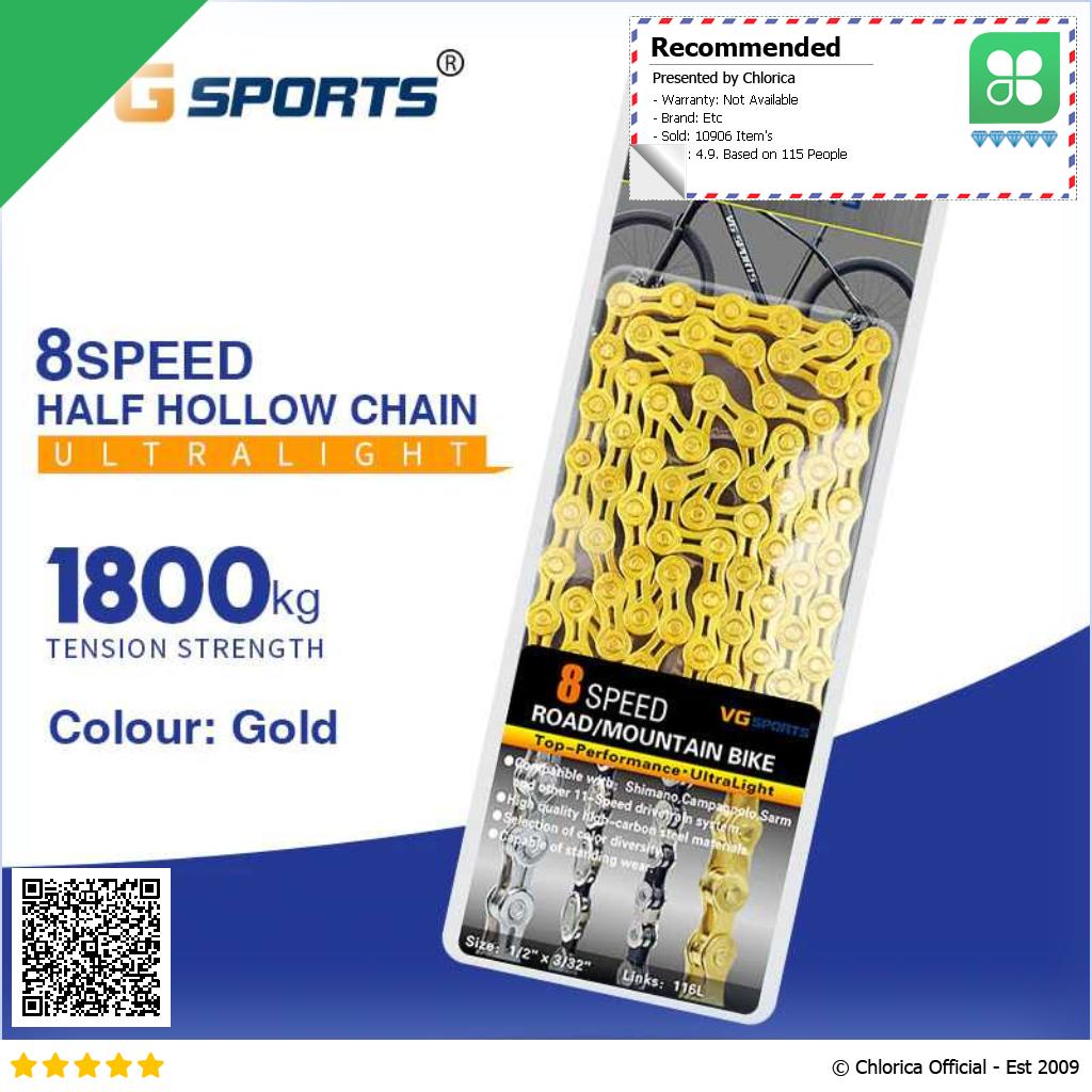 VG Sports Rantai Sepeda Bicycle Chain Half Hollow VGS