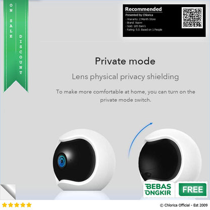 Xiaovv Kamera CCTV WiFi PTZ Smart Camera 2K XVV 3630S Q2