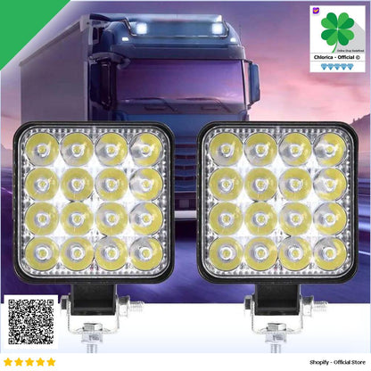 TaffLED Lampu Sorot Tembak Mobil LED Floodlight IP68 Cool White 48W D841