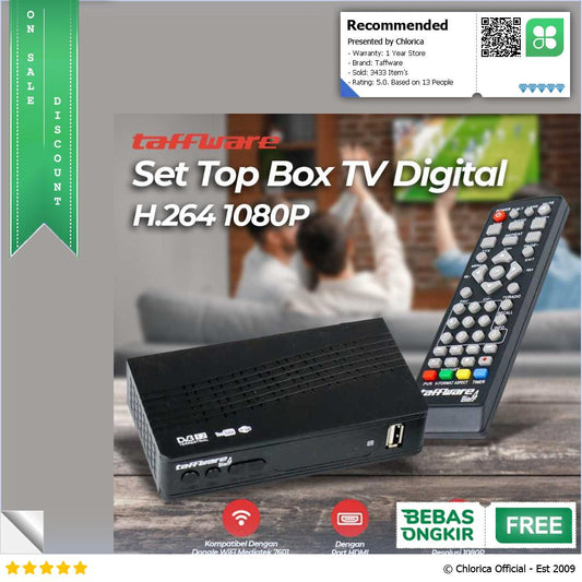 Taffware Bien4 Set Top Box TV Digital H.264 1080P DVB T2