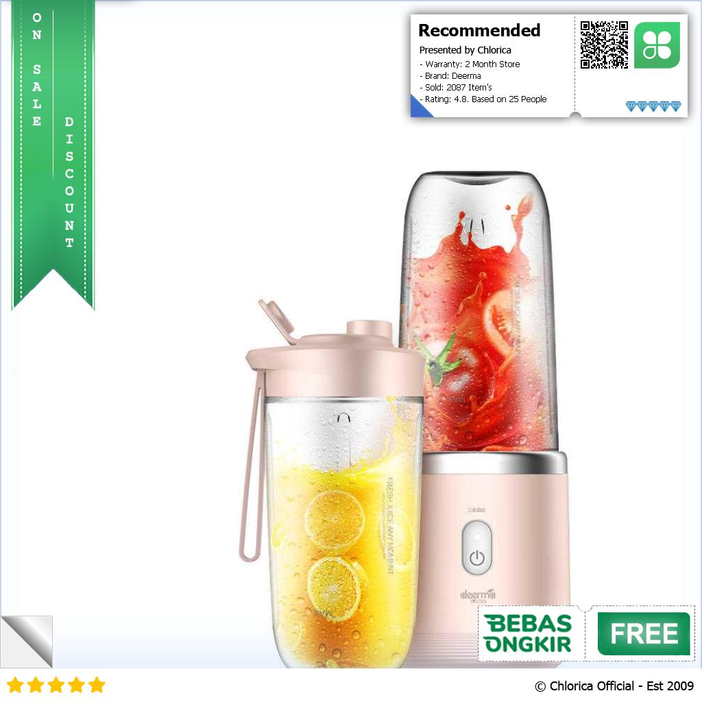 Deerma Blender Portable Buah Juicer Wireless 1500mAh 400ml DEM NU05