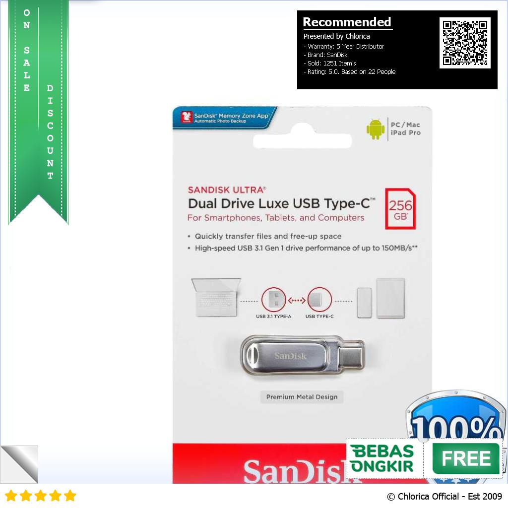 SanDisk Ultra Dual Drive Luxe USB Type C 3.1 Gen 1 SDDDC4